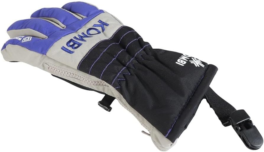 KOMBI （コンビ） ジュニア ウインター 五指グローブ 25-Nano-GTV-05U（ブラック&times;ブルー/ＭＬ/Jr）