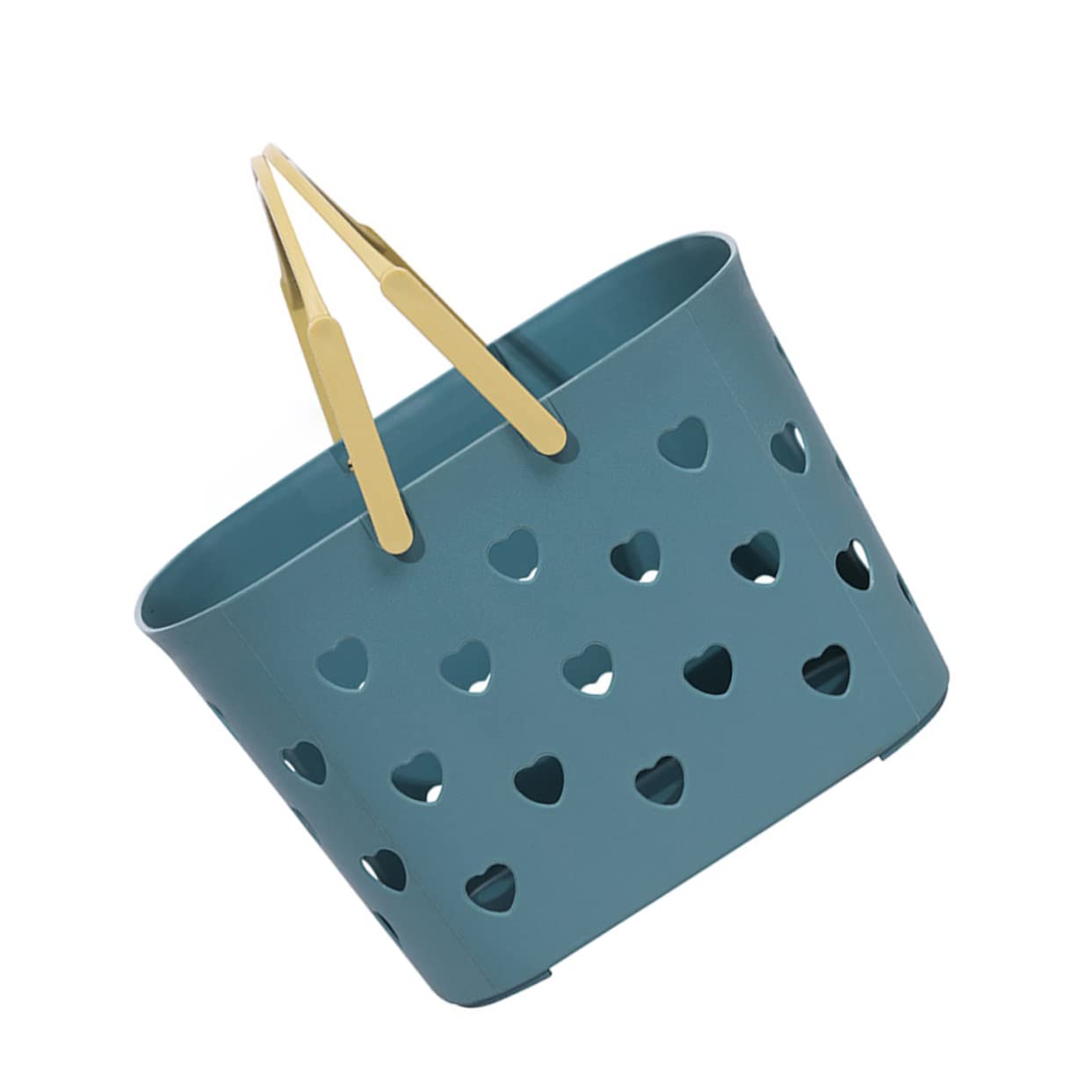 Anneome Cesta de Ducha Portátil de Plástico Pp con Diseño Hueco y Asas, Color Azul, Adecuado para Almacenar Productos de Baño Ducha