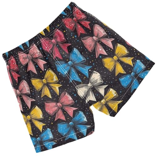 Pigsaly Boys Swim Trunks Vintage 80s 90s Colorful Bow Boys Board Shorts Swimsuit Swimwear Summer Bathing Suit S2