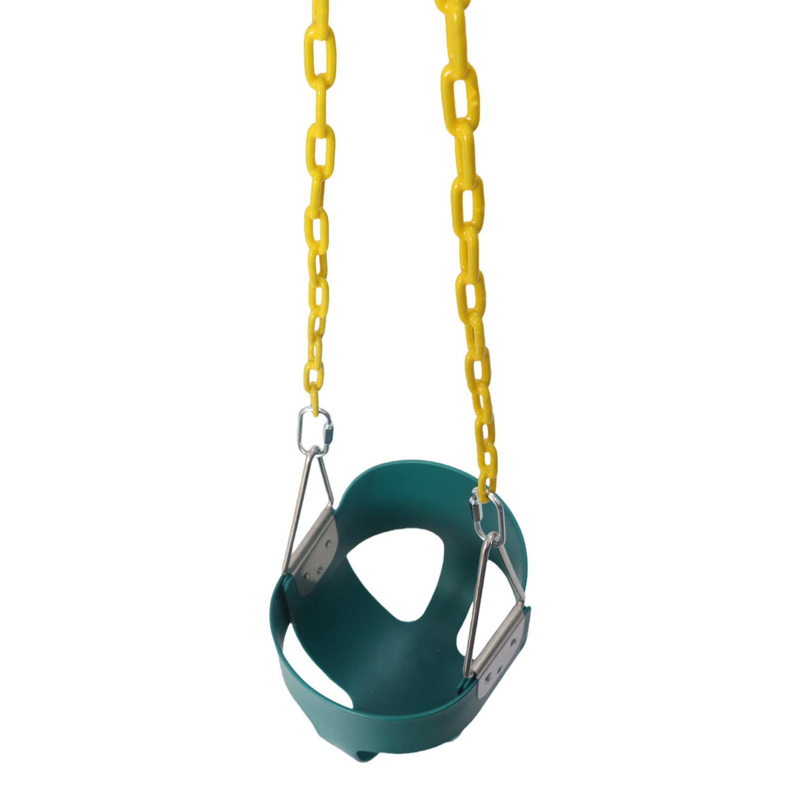 Altalena da Gioco Seggiolino da Altalena per Bambini con Secchiello Pieno, Flessibile e Robusto, Facile da Installare, Catene da 1,5 Metri Migliore Sensazione Al Tatto, Antiruggine, Schienale