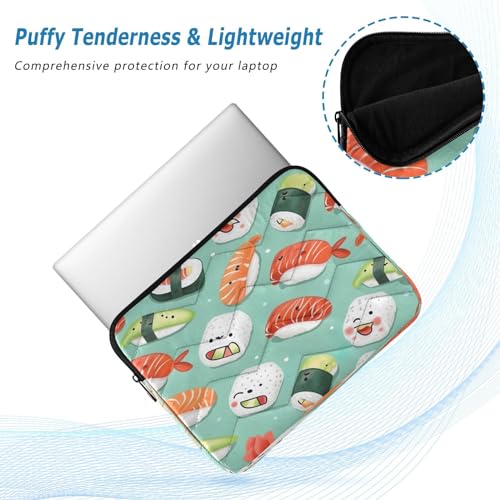 Funda para portátil 13-14 pulgadas impermeable con patrón sushi miniatura 5