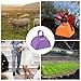 PATIKIL 16pcs Cow Bells for Football Games, 3inch Cowbells for Sporting Events Bulk Loud Noise Makers Metal Cow Bell with Handle for Cheering Competition Marathon Wedding, Purple