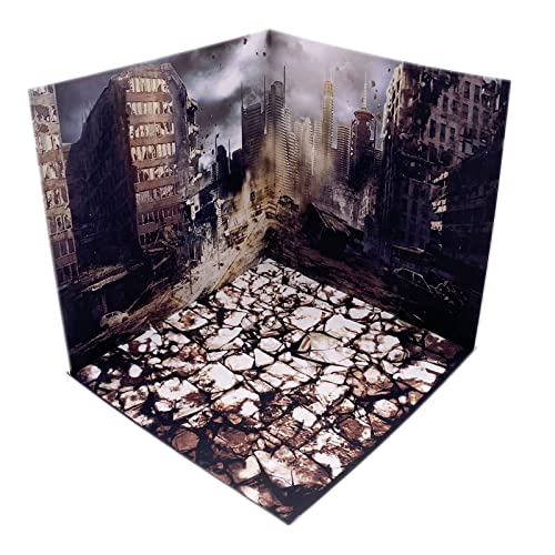 Amleso 1/12 Scale Backdrop Scene Model Scene Simulation Layout Collection Display Background Board Scene For Decor Accessory, Debris #TOP1
