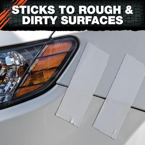 Image of T-REX Tape Heavy Duty Duct Tape with UV Resistant & Waterproof Backing for Ferociously Strong Repairs, 1.88 inch x 50 yd, White, 1 Roll