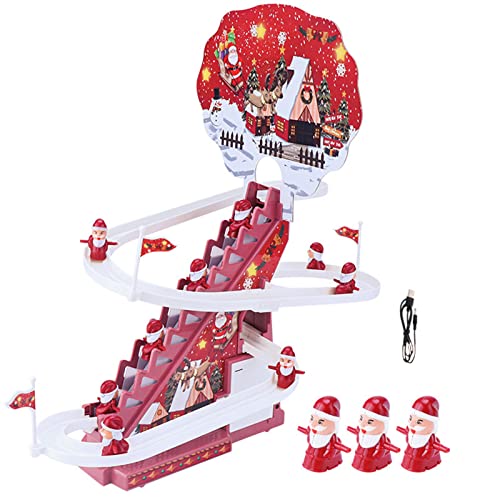 C-LARSS 1 Set de Escalera trepadora Entretenimiento Escalera educativa Escalas eléctricas escaleras de Carreras Trenes Juguete Uso Diario Rojo Sets Cover