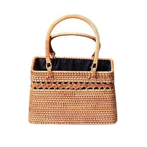 PROKTH Bolso de Playa para Mujer, Bolsa de Paja, Bolsa de Almacenamiento Hueco