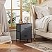 WLIVE Nightstand, 2 Drawer Dresser for Bedroom, Small Dresser with 2 Drawers, Bedside Furniture, Night Stand, End Table with Fabric Bins for Bedroom, Closet, Entryway, College Dorm, Dark Grey