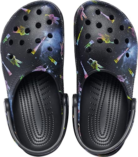 Image of Crocs Men's and Women's Classic Graphic Clog, Black, 10 Women /8 Men
