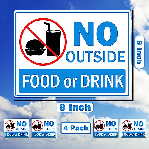Well Tile 2023061203 No Outside Food Or Drink Sign 6X8 Inch thumb #1
