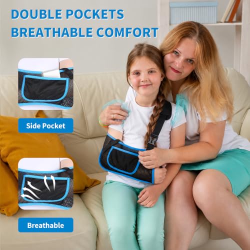 Image of Mesh Shower Arm Sling Shoulder Immobilizer for Shoulder Surgery Recovery | Breathable Mesh, Shower Arm Sling, Quick-Dry Use, Adjustable Strap, Left or Right Arm, Shoulder Elbow Wrist Support, Size S