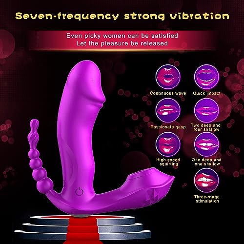YcsLust 3 in 1 Double Motoren G-Punkt 10 Vibratoren Tragbare Butterfly Vibrierende Vibratoren für Sie G-Punkt Stimulation Leise und Stark Klitoris Sexspielzeug FüR Sie Frauen Und Paare (Lila) – Bild 4