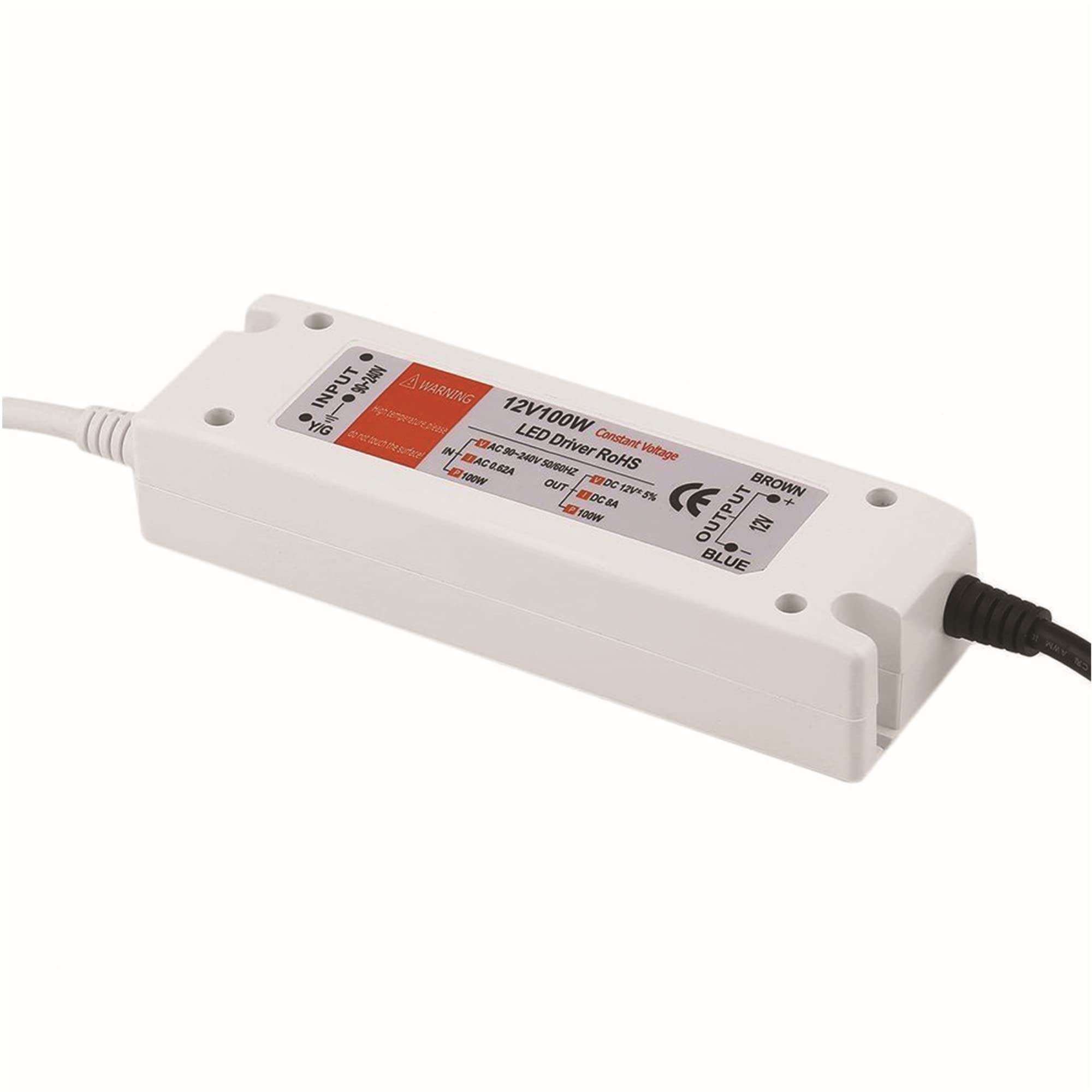 LEDSone LED Driver 100W 12V, AC 90-240V to DC 8A, Ultra Slim LED Power Supply Constant Voltage Switching Adapter for Strip Light,Ceiling Lights — image 1