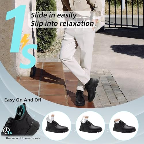 Image of OrthoComfoot Men's Orthopedic Leather Plantar Fasciitis Dress Shoes