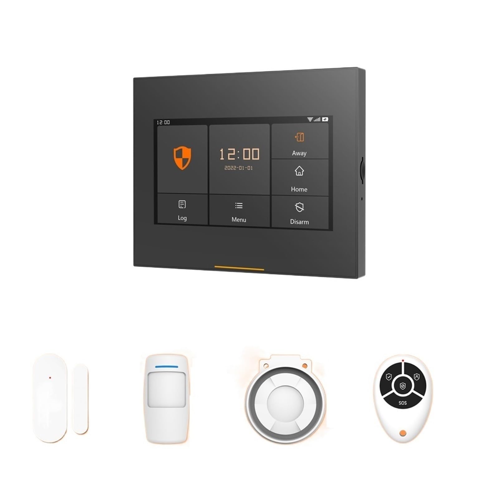 System alarmowy do domu, System alarmowy do domu, Inteligentny alarm Bezprzewodowy GSM Domowy system alarmowy Full HD Touch Z interfejsem użytkownika do bezpieczeństwa domu i bezpieczeństwa dzieci(Set