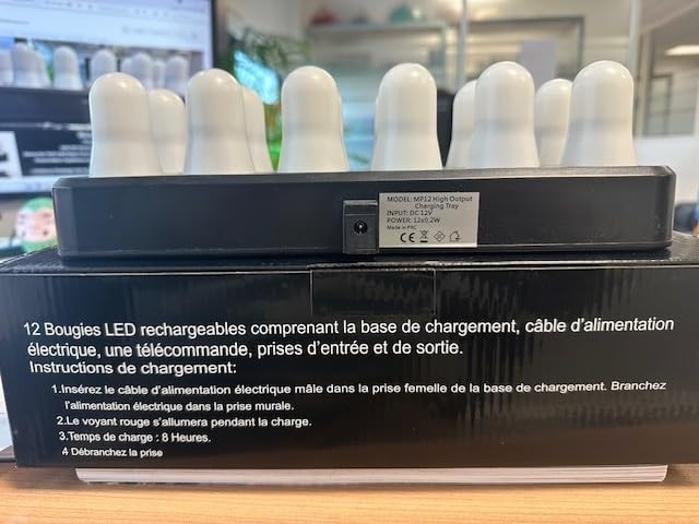 Bougies LED rechargeables par induction LUM-E x12 - 3