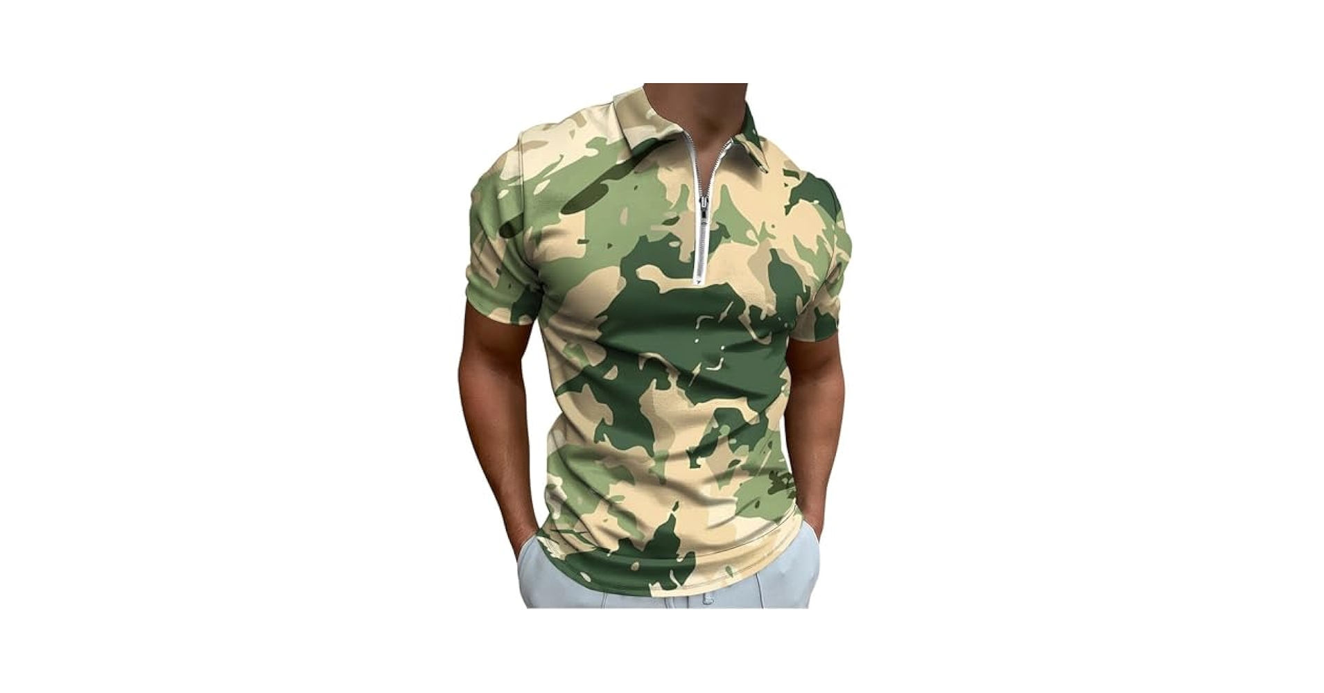 トップス camouflage pattern faded polo shirt 1361a1afc51ed8d0ba85fc9587a36b