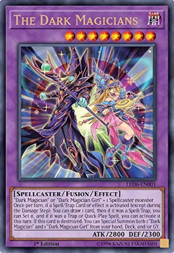 The dark magicians - led6-en001 - ultra rare - 1st edition