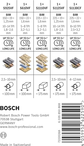 Bosch 6x Kit de lames de scie sabre PRO Demolition 6 pièces - vue 4