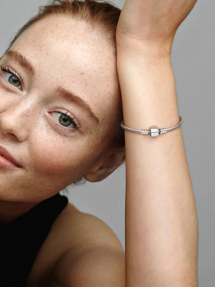 Annmors 925 Sterling Silver Snake Pendant Bracelet Compatible with Women's Bangle Charm & Pendants - Image 5