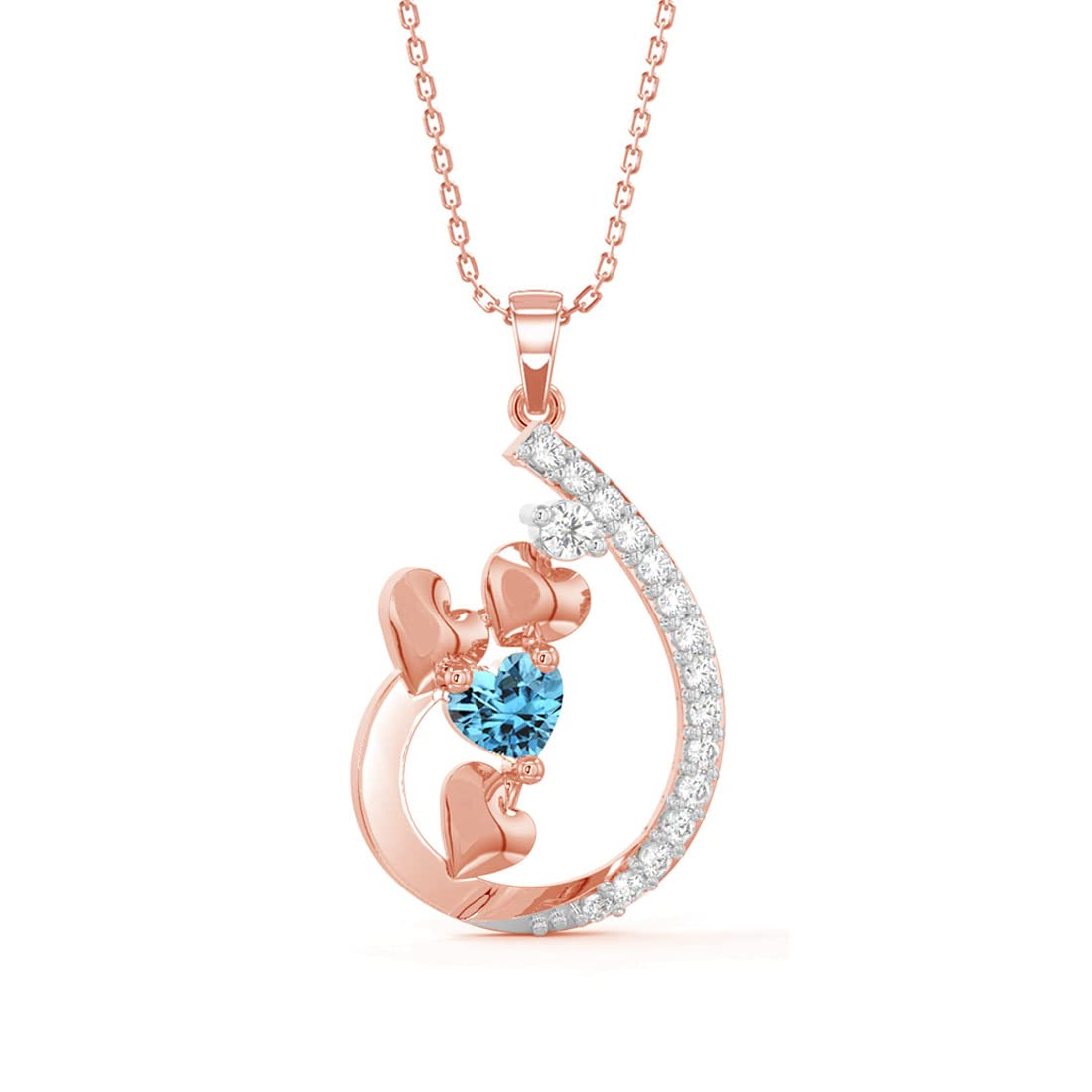 CLARA 925 Sterling Silver Heart Pendant Chain Necklace | Rose Gold Rhodium Plated, Swiss Zirconia | Gift for Women and Girls (B0BD5T1M4K) Amazon Price History, Amazon Price Tracker