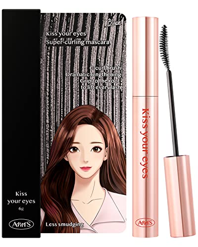 AMTS x Webtoon True Beauty, Natural Lengthening Black Mascara Volume and Length, Tubing Mascara Waterproof, Lash Extension, No Smudge, No Flaking, Korean Makeup Kbeauty Kdrama 