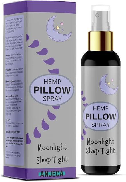Anjeca Pillow Sleep Spray Mist Sleep for Adults Lavender Spray High Strength Encouraging Calm, Tranquility Deep Sleep Refreshed Large 100ml