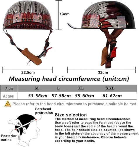 Image of Baseball Motorcycle Half Helmet DOT Approved for Adults Universal Hat Style Helmet with Adjustable Quick Release Buckle Fits Bicycle Cruiser Scooter