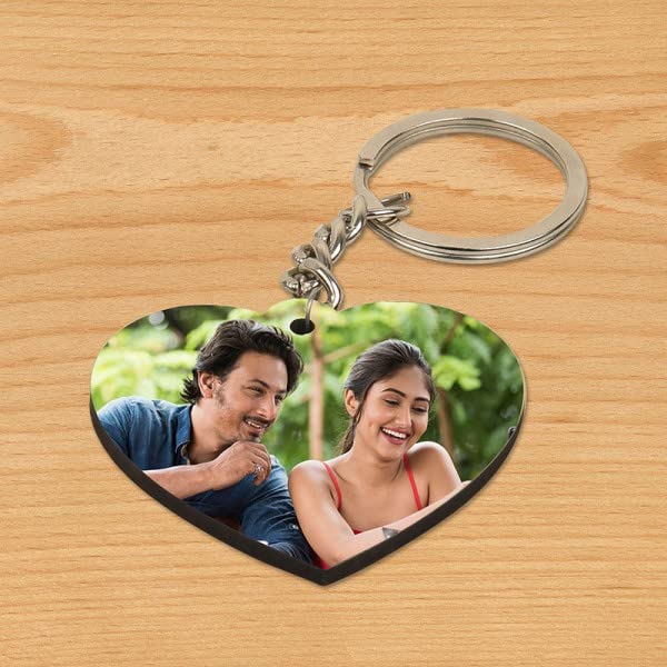 Personalized Heart Shaped Photo KeyChain-image-28
