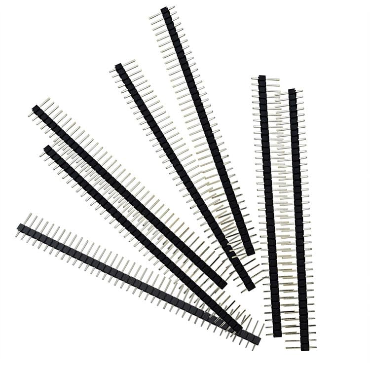 Shekki Pitch 2.54mm 40 Pin Stright Female Single Row Pin Header 1X40P Strip PCB Connector (2, MALE) | Header Pin-image-19