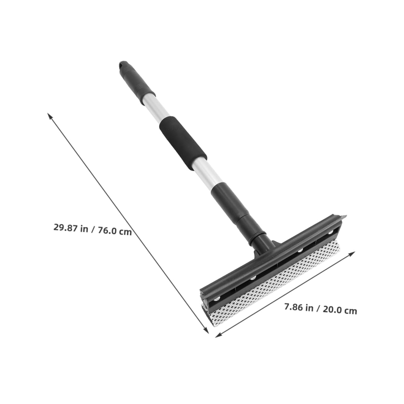 Unomor 2 Pcs Telescopic Handle Window Brush Extended Car Handy Reach Long Mirror Squeegees Tool Extendable Window Squeegee Side Multipurpose Washing Scraper Wipers Stainless Steel