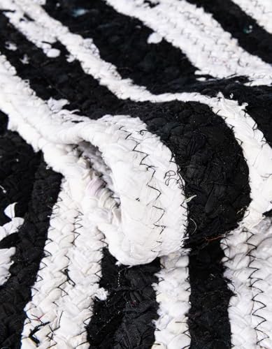 Tapete de área trenzado Unique Loom Braided Chindi miniatura 5