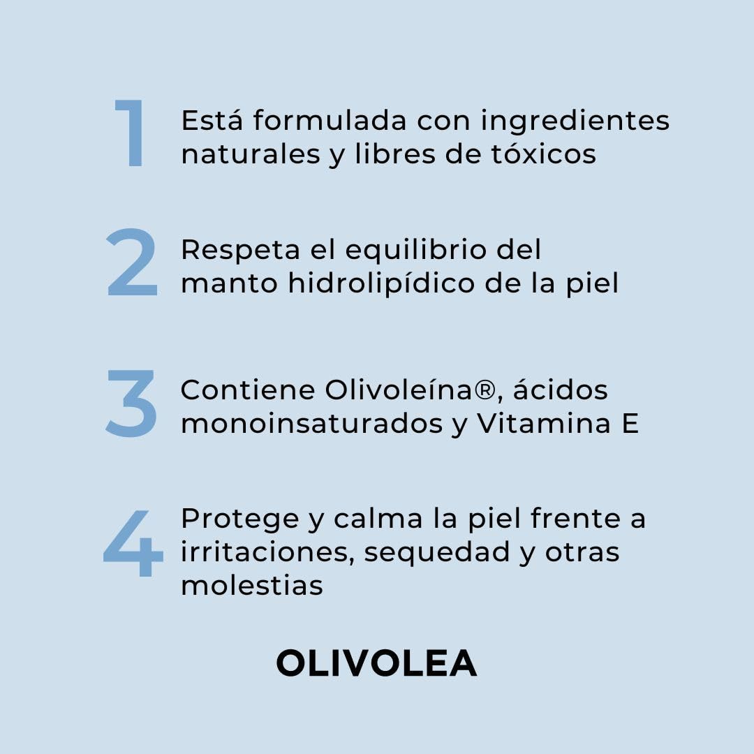 OLIVOLEA Crema Hidratante Bebé Cara y Cuerpo, para Piel Sensible y Atópica, Protege y Calma, Ingredientes Naturales, Ideal para Recién Nacidos, 200 ml