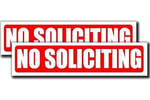 No Soliciting Decals for Door or Window