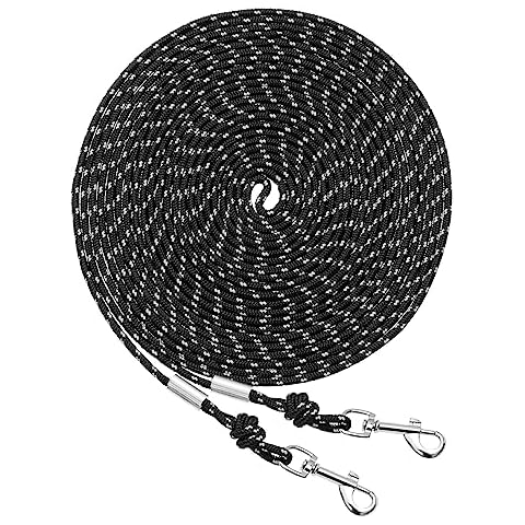 Reflective Cat Leash - 30 Feet Yard Long Leash, Escape Proof Durable Walking Leads, Safe Extender Pet Tie Out Leash Outdoor Training Playing Camping for Kittens/Puppies/Rabbits/Small Animals Cover