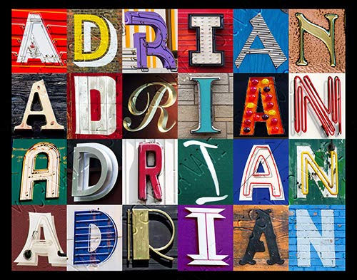 Adrian Personalized Name Poster Using Sign Letters (11X14)