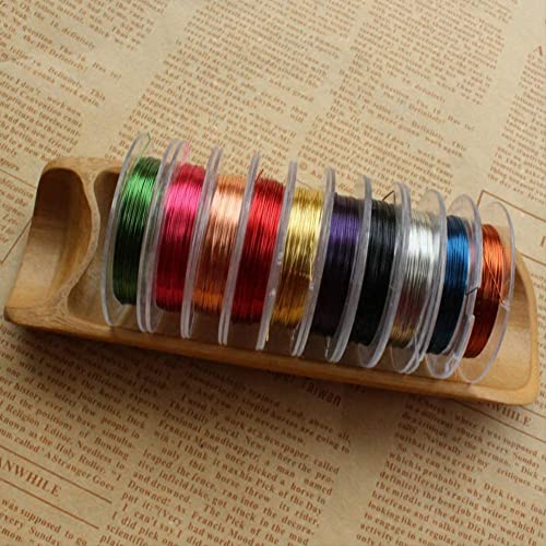 10 rouleau Fil de fer pour Bijoux Coloré Fil de Cuivre Métallique 0.3mm Bijoux Artisanat Faire pour Perlage et Bijoux Art Floral et Modélisme - Image 5