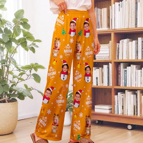 Personalized Faces Pajama Pants for Men Customized Photo Pajama Bottom for Husband Boyfriend Wife Girlfriend2