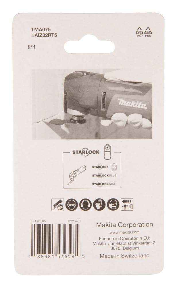 Makita B-65084 Lama Starlock 32mm G50 TC/HM/RIFF TMA075 Malta/Abrasivo