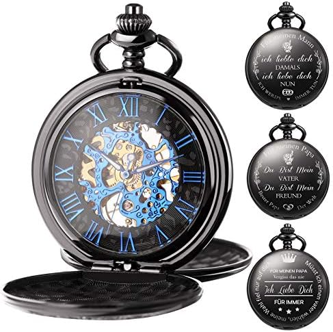 Orologio Da Taschino Uomo TREEWETO Albert Con Catena A Maglia Barbazzale E Ciondolo - Foto 3