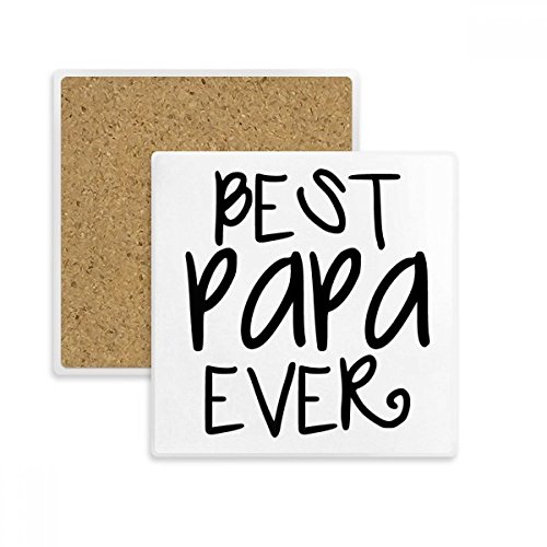 Coaster absorbant en pierre avec mots pour tasse de papa multicolor