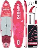 Airski Tabla de remo inflable extra ancha de 11 x 34 pulgadas, aleta