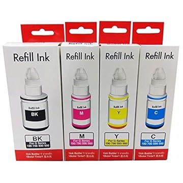 Kit Colorido de Tinta Compatível para impressora G1000 G2000 G3000 G1100 G2100 G3100 G3102 G1800 G2800 G3800 G1900 G2900 G3900