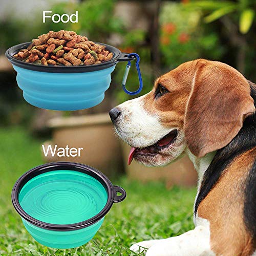 AGECASH A Collapsible Dog Bowls, Portable Travel Dog Bowls, Expandable for Cat Dog Water Bowls Food Feeding, 2 Pack… - Image 3