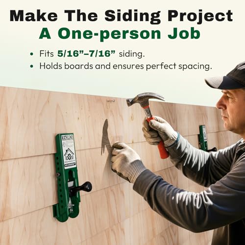 Pro Siding Installation Tools, Siding Gauge Tools, Adjustable Reveal, Heavy-Duty Polycarbonate Build with Non-Slip Pads, Fits 5/16\", 3/8\", 7/16\" Boards – 2 Pack