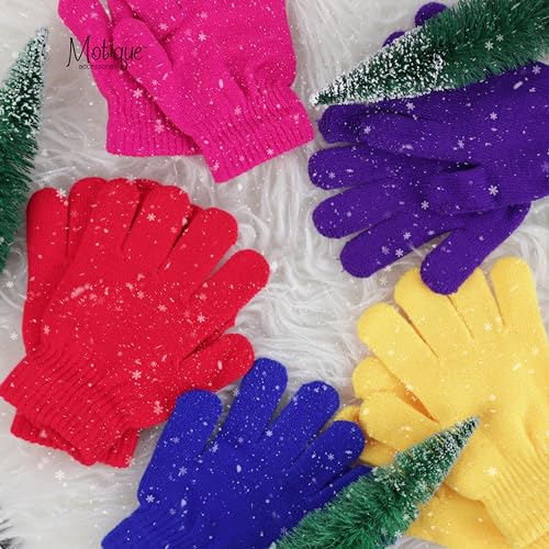 Motique Accessories Kids Gloves Magic Knit Gloves for Girls/Boys Solid Colors3