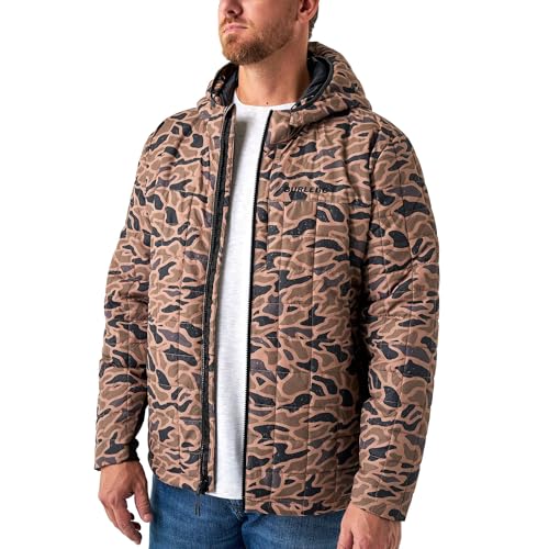 Image of BURLEBO Men's Puffer Jacket - Lightweight Quilted Winter Coat with Zipper Pockets