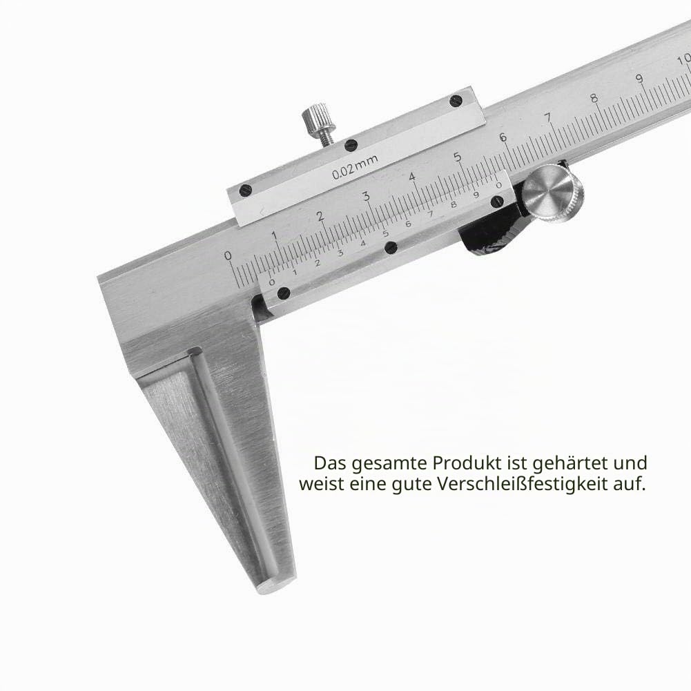Innennut-Messschieber, 0-150 mm, 0,02 mm Messschieber aus Kohlenstoffstahl Tragbares Lineal-Messwerkzeug für den Außenbetrieb
