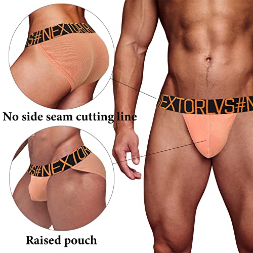 Meshal Men's Cheeky Cotton Bikini Underwear Sexy Mankini Bulge Pouch Low Rise Stretch Moisture Wicking Briefs Pack of 33
