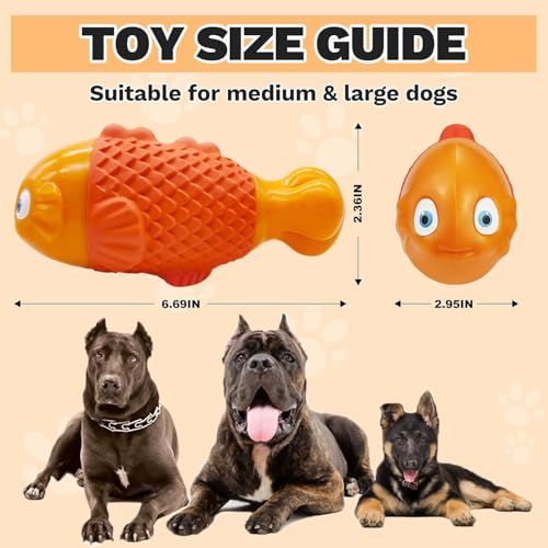 Image of WinTour Indestructible Dog Toys for Aggressive Chewers, Tough Chew Toys for Medium & Large Breeds, Squeaky and Durable Chewers for Large Dogs