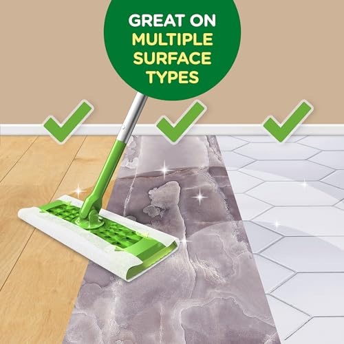 Image of Swiffer Sweep + Mop, Dry Pads Refill, Floor Cleaner, Cleaning Cloths, Lavender, 32ct